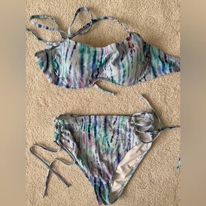 Shade & Shore Blue and Purple Bikini size M and 36B top